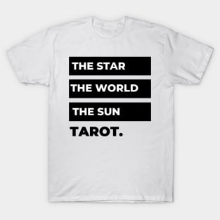 The Star, The World, The Sun, Tarot. T-Shirt